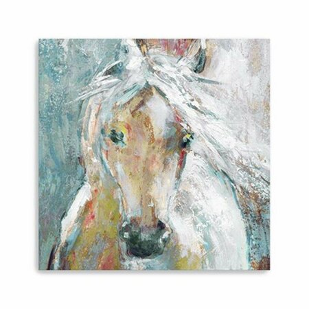 PALACEDESIGNS 40 in. Whimsical Horse Canvas Wall Art, Brown PA3096108